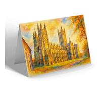 NOTELET - Canterbury Cathedral from the South-West - Vintage Art Style