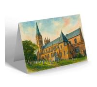 NOTELET - Cardiff. Llandaff Cathedral (b) - Vintage Art Style