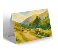 NOTELET - Carding Mill Valley, Church Stretton (e) - Vintage Art Style