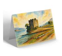 NOTELET - Carrick Castle from West, Lochgoilhead - Vintage Art Style