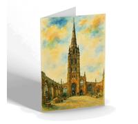 NOTELET - Cathedral Spire, Coventry - Vintage Art Style