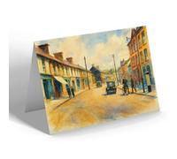 NOTELET - Cawdor Terrace, Newcastle Emlyn - Vintage Art Style