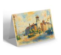 NOTELET - Central Fire Station, Birmingham (a) - Vintage Art Style