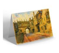 NOTELET - Chain Gate from EastVicars Hall Right Wells - Vintage Art Style