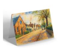 NOTELET - Chapel Street & Church Close, Shipdham - Vintage Art Style