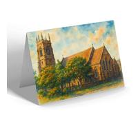 NOTELET - Chatham, St Mary's Church, Exterior - Vintage Art Style