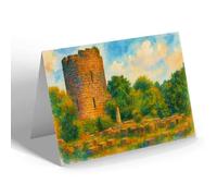 NOTELET - Chester. Water Tower & Roman Bath - Vintage Art Style