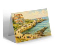 NOTELET - Children's Paddling Pool & Beach, Portrush - Vintage Art Style