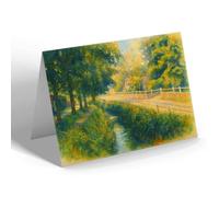 NOTELET - Chobham. Mill Bourne Bridge - Vintage Art Style