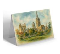 NOTELET - Christ Church Cathedral, Oxford - Vintage Art Style