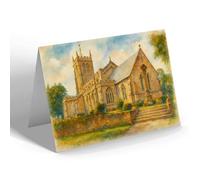 NOTELET - Church Of All Saints, Martock - Vintage Art Style