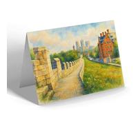 NOTELET - City Walls, York - Vintage Art Style