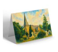 NOTELET - Clewer Church near Windsor - Vintage Art Style