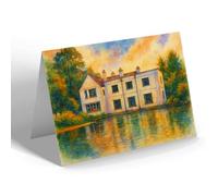 NOTELET - Cliff Hotel from the Lake, Cheddar - Vintage Art Style