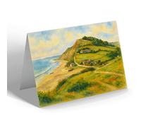 NOTELET - Cliffs & Sea Shanty, Branscombe - Vintage Art Style