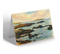 NOTELET - Coast & Larry's Island, Gatehouse of Fleet - Vintage Art Style