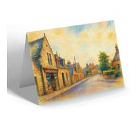 NOTELET - Commerce Street, Insch - Vintage Art Style