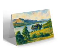 NOTELET - Coniston Water from Lake Bank - Vintage Art Style