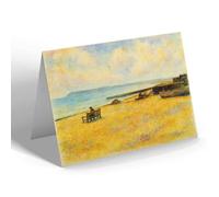 NOTELET - Cooden Beach with Beachy Head in Distance - Vintage Art Style