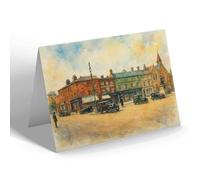 NOTELET - Corn Hill, Bury St Edmunds (b) - Vintage Art Style