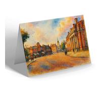 NOTELET - Coventry Street & Council House, Nuneaton - Vintage Art Style