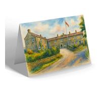 NOTELET - Crown Hotel & Post Office, Middlesmoor - Vintage Art Style