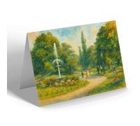 NOTELET - Derby. The Arboretum & Fountain - Vintage Art Style
