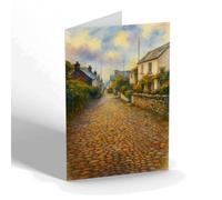 NOTELET - Down Along, Clovelly - Vintage Art Style