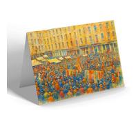 NOTELET - Dundee. Market Day Greenmarket - Vintage Art Style