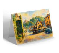 NOTELET - Dunster Castle & Village - Vintage Art Style