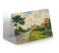 NOTELET - East Grafton from Pond, Wilton - Vintage Art Style