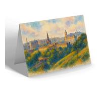 NOTELET - Edinburgh. from Castle - Vintage Art Style