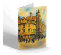 NOTELET - Edinburgh. John Knox's House (a) - Vintage Art Style