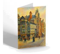 NOTELET - Edinburgh. John Knox's House (c) - Vintage Art Style