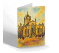 NOTELET - Edinburgh. St Giles Cathedral (a) - Vintage Art Style