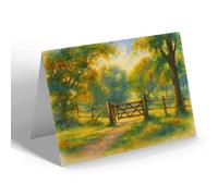 NOTELET - Entrance to the Forest, Sway - Vintage Art Style