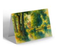 NOTELET - Ewell Court House & Lake, Ewell - Vintage Art Style