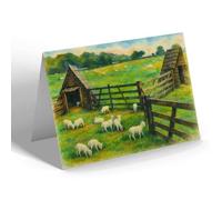 NOTELET - Farm Scene on Mr Lloyd George's Farm Churt - Vintage Art Style