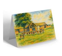 NOTELET - Fernie Hounds & Kennels, Great Bowden - Vintage Art Style