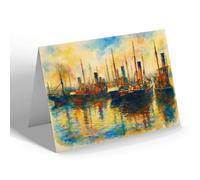 NOTELET - Fishing Fleet, Grimsby - Vintage Art Style