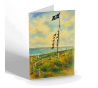 NOTELET - Flagstaff Burgh Island Hotel Bigbury-on-Sea - Vintage Art Style