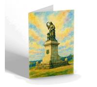 NOTELET - Flora Macdonald's Statue, Inverness - Vintage Art Style