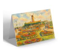 NOTELET - Floral Fountain, The Promenade, Paignton - Vintage Art Style