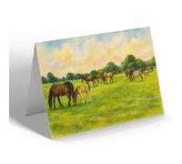 NOTELET - Forest Ponies, Picket Post (a) - Vintage Art Style