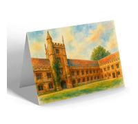 NOTELET - Founder's Tower, Magdalen College Oxford a - Vintage Art Style