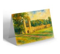 NOTELET - Fountains Abbey (b) - Vintage Art Style