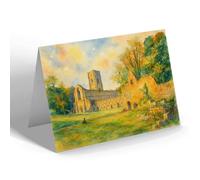 NOTELET - Fountains Abbey (c) - Vintage Art Style