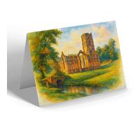 NOTELET - Fountains Abbey (f) - Vintage Art Style