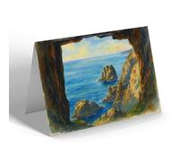 NOTELET - From The Window in the Rock, Sark - Vintage Art Style