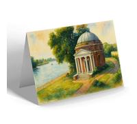 NOTELET - Gardens Beside Garrick House, Hampton Court - Vintage Art Style
